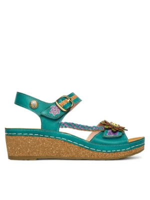 Laura Vita Sandały Facscineo 09 Turkusowy