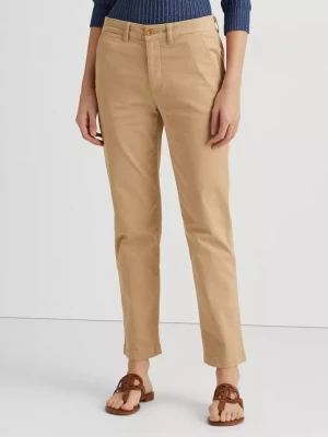 Lauren By Ralph Lauren Beżowe spodnie Slim Fit