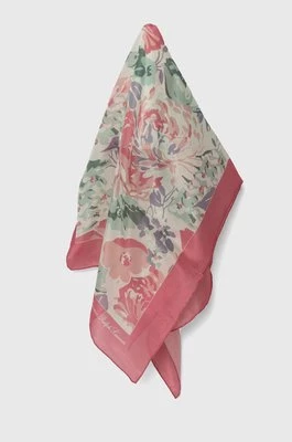 Lauren Ralph Lauren apaszka jedwabna kolor różowy wzorzysta 454943685