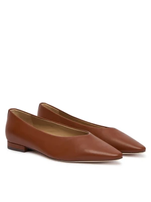 LAUREN RALPH LAUREN Baleriny Audri 802P18411004 Brązowy