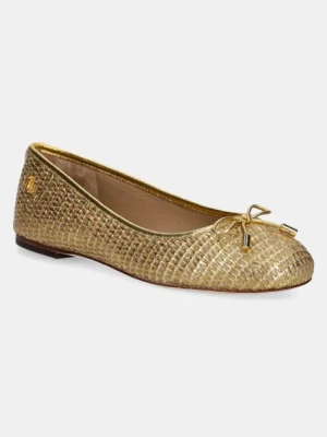Lauren Ralph Lauren baleriny Jayna kolor złoty 802956767001
