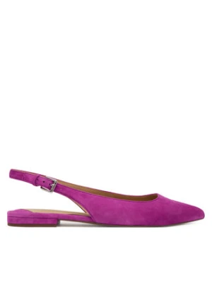 LAUREN RALPH LAUREN Baleriny Severn Calfskin 802967746007 Fioletowy