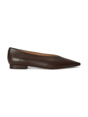 Lauren Ralph Lauren baleriny skórzane Audri brązowy
