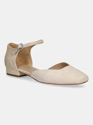 Lauren Ralph Lauren baleriny zamszowe Emellie Mj kolor beżowy 802974359001