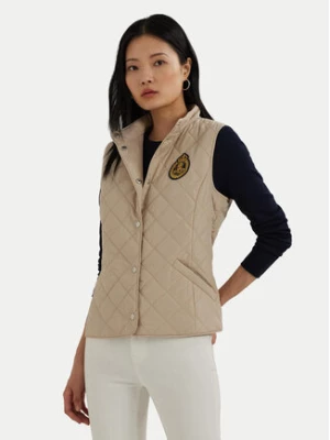 LAUREN RALPH LAUREN Bezrękawnik 297951276003 Beżowy Straight Fit
