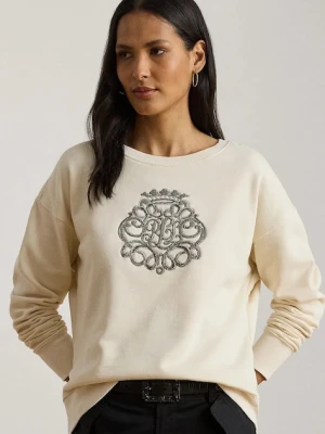Lauren Ralph Lauren bluza damska kolor beżowy z aplikacją 200980210