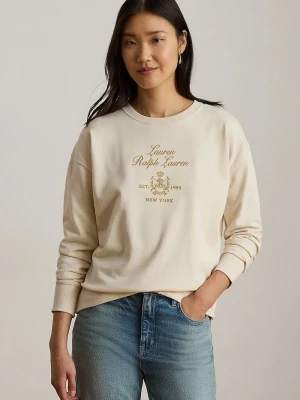 Lauren Ralph Lauren bluza damska z bawełną beżowy