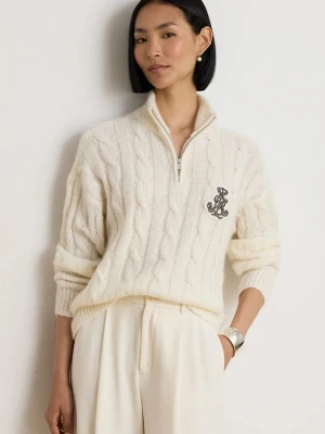 Lauren Ralph Lauren bluza rozpinana damska z wełną beżowy