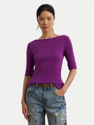 LAUREN RALPH LAUREN Bluzka 200654963192 Fioletowy Slim Fit