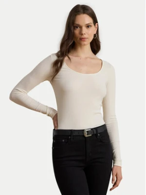 LAUREN RALPH LAUREN Bluzka 200980145001 Beżowy Slim Fit