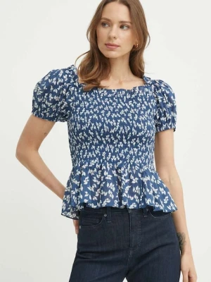 Lauren Ralph Lauren bluzka bawełniana niebieski