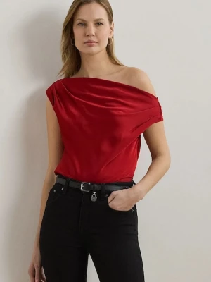Lauren Ralph Lauren bluzka damska kolor czerwony gładka 200951231