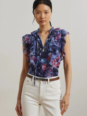 Lauren Ralph Lauren bluzka damska kolor niebieski wzorzysta 200970718