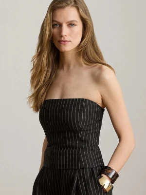 Lauren Ralph Lauren bluzka damska lniana czarny