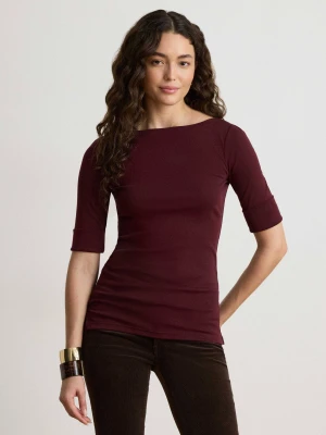LAUREN RALPH LAUREN Bluzka Judy | Slim Fit bordowy