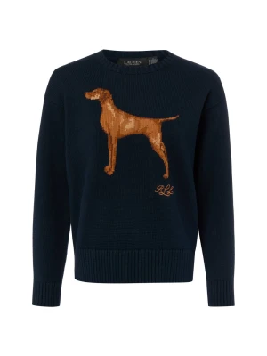 Lauren Ralph Lauren bluzka z dzianiny Kobiety Bawełna (100%) niebieski | brązowy