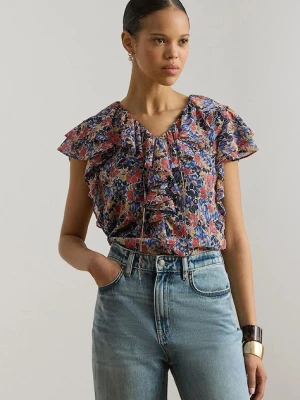 Lauren Ralph Lauren bluzka z falbanką damska