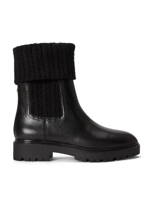 Lauren Ralph Lauren botki damskie skórzane Allyson Cbl czarny