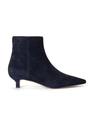 Lauren Ralph Lauren botki damskie zamszowe Frncsa Bt Hl granatowy