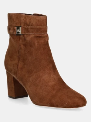 Lauren Ralph Lauren botki zamszowe Kellie Bt Hl kolor brązowy na słupku 802967827002