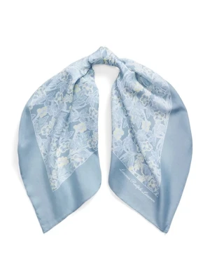 Lauren Ralph Lauren chusta damska z dodatkiem jedwabiu