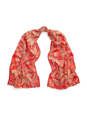 Lauren Ralph Lauren chusta jedwabna damska kolor pomarańczowy 454980714