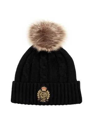 LAUREN RALPH LAUREN Czapka CABLE COLD WEATHER | z dodatkiem wełny