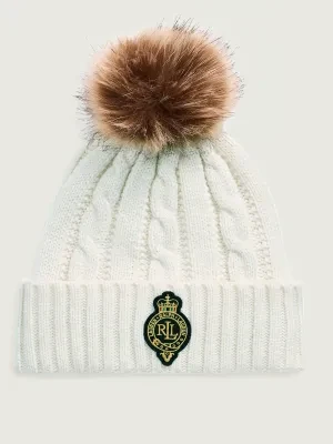 LAUREN RALPH LAUREN Czapka Crest-Patch | z dodatkiem wełny