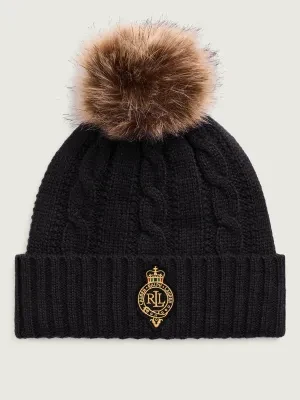 LAUREN RALPH LAUREN Czapka Crest-Patch | z dodatkiem wełny