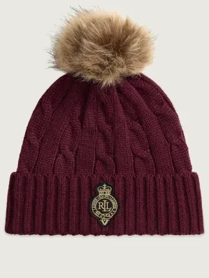 LAUREN RALPH LAUREN Czapka Crest-Patch | z dodatkiem wełny