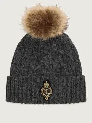 LAUREN RALPH LAUREN Czapka Crest-Patch | z dodatkiem wełny