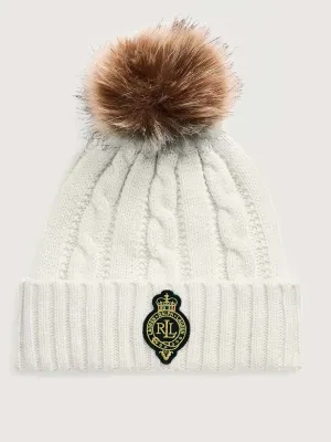 LAUREN RALPH LAUREN Czapka Crest-Patch | z dodatkiem wełny