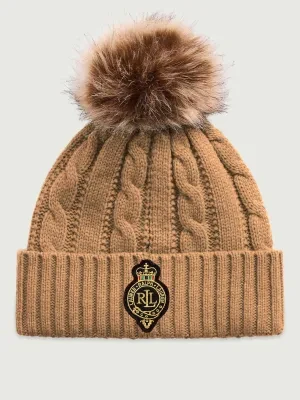 LAUREN RALPH LAUREN Czapka Crest-Patch | z dodatkiem wełny