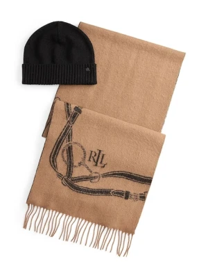 Zdjęcie produktu Lauren Ralph Lauren czapka i szalik z domieszką wełny
