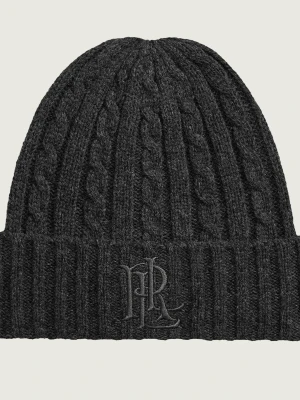 LAUREN RALPH LAUREN Czapka | z dodatkiem wełny grafitowy