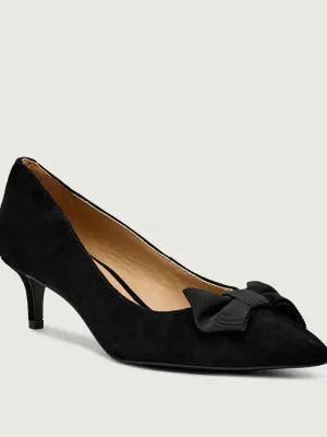 LAUREN RALPH LAUREN Czółenka na słupku ADRIENNE | zamsz