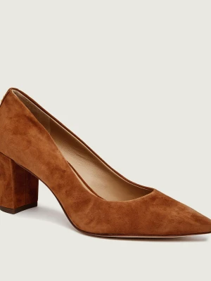 LAUREN RALPH LAUREN Czółenka na słupku LANETTE | zamsz