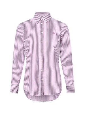 Lauren Ralph Lauren Damska bluzka koszulowa Kobiety Bawełna lila|biały w paski,
