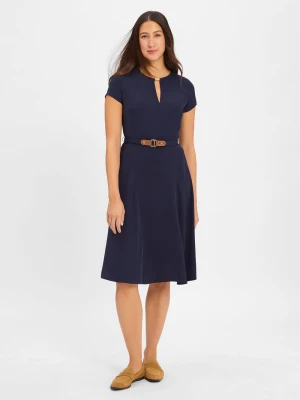 Lauren Ralph Lauren Damska sukienka biznesowa Kobiety niebieski jednolity,