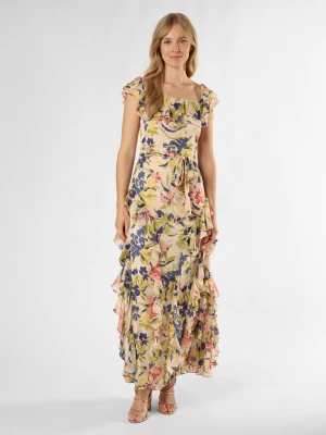 Lauren Ralph Lauren Damska sukienka wieczorowa Kobiety beżowy|zielony|wielokolorowy wzorzysty,