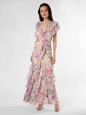 Lauren Ralph Lauren Damska sukienka wieczorowa Kobiety Sztuczne włókno wielokolorowy|lila|różowy|biały wzorzysty,