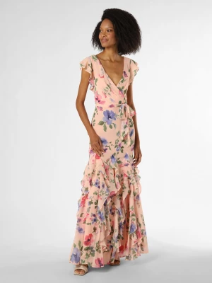Lauren Ralph Lauren Damska sukienka wieczorowa Kobiety Sztuczne włókno wielokolorowy|różowy wzorzysty,