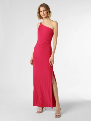 Lauren Ralph Lauren Damska sukienka wieczorowa Kobiety Sztuczne włókno wyrazisty róż jednolity,