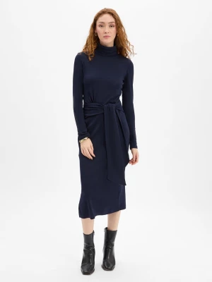 Lauren Ralph Lauren Damska sukienka z dzianiny Kobiety Prążki niebieski jednolity,