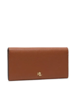 Lauren Ralph Lauren Duży Portfel Damski Slim Wallet 432802917010 Brązowy