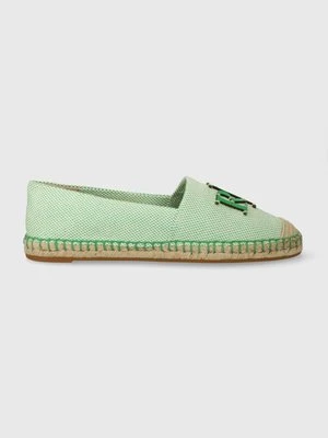 Lauren Ralph Lauren espadryle Cameryn Logo kolor zielony 802920405003