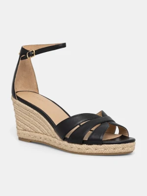 Lauren Ralph Lauren espadryle na koturnie damskie skórzane Nellie