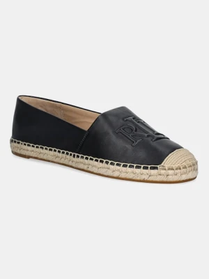 Lauren Ralph Lauren espadryle skórzane Cameryn Lg 2 kolor czarny 802P04415001