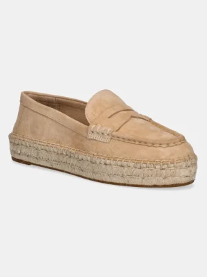 Lauren Ralph Lauren espadryle zamszowe Luize Loafer kolor beżowy 802953958007