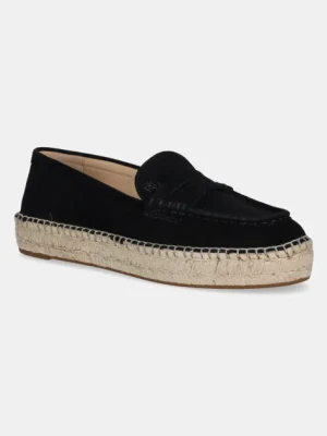 Lauren Ralph Lauren espadryle zamszowe Luize Loafer kolor czarny 802953958003